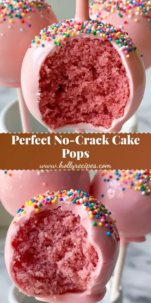 Three gourmet Birthday Cake Pops with a glossy pastel pink candy shell and rainbow nonpareil sprinkles held in a white stand.
