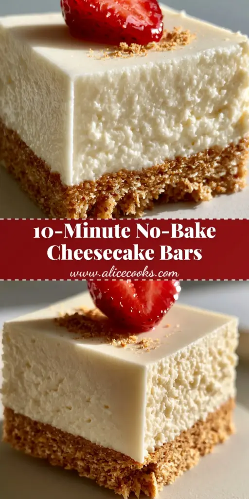 A tall, square No Bake Cheesecake Bar with a thick 1-inch graham crust and matte ivory filling, topped with a halved strawberry. (No Bake Cheesecake Bars)