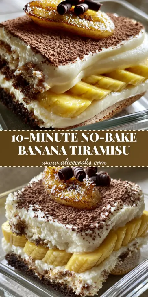 Banana Pudding Tiramisu: The Ultimate Southern-Italian Fusion Dessert 3 A handheld smartphone photo of a pristine slice of banana pudding tiramisu featuring espresso-soaked ladyfingers, sliced bananas, and whipped cream.