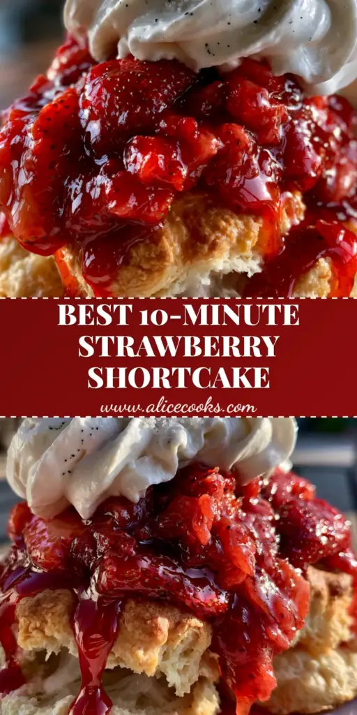 A towering strawberry shortcake with a golden-brown buttermilk biscuit, macerated strawberries, and thick vanilla bean whipped cream on a summer patio table. (strawberry shortcakes)