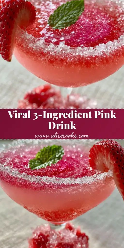 An elegant pink strawberry grapefruit cocktail in a coupe glass with a sugar rim. (vodka drinks)