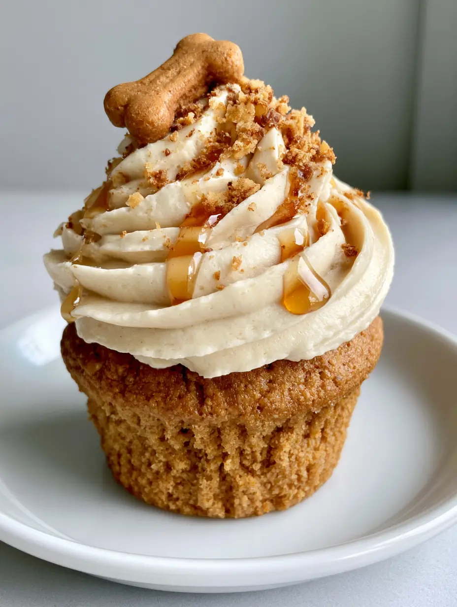 A handheld smartphone photo showing the moist, golden-brown crumb of a Dog Birthday Cupcake. (Dog Birthday Cupcakes)