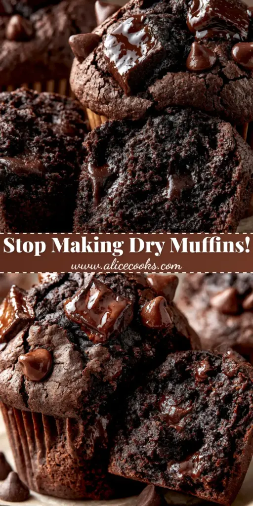 double chocolate muffins: The Ultimate Bakery-Style Recipe 4 A towering bakery-style double chocolate muffin with a cracked sky-high dome and melted chocolate chunks on parchment paper. (double chocolate muffins)